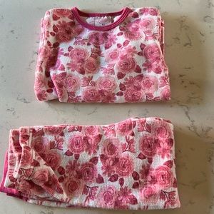 1000% Cute Pink Rose Waffle PJ Set